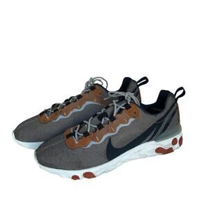 Nike React Element 55 Brown Orange Black Sneakers Men’s Size 11